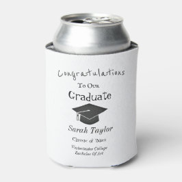 Enfriador De Latas Congrats Graduation Party Modern Cap Tassel