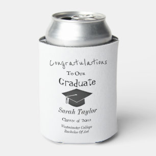 Enfriador De Latas Congrats Graduation Party Modern Cap Tassel