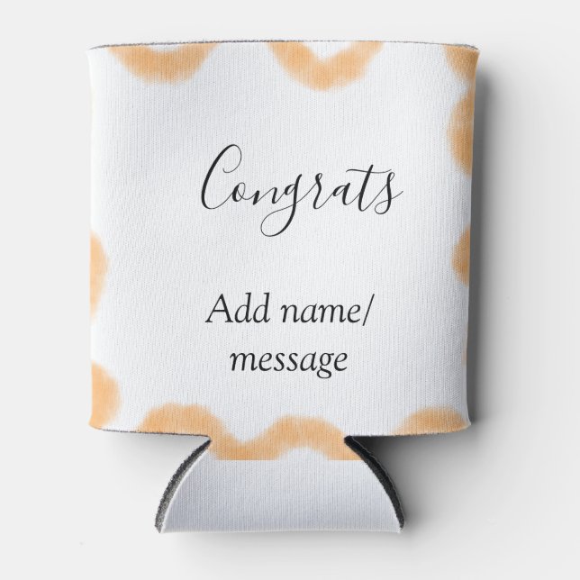 Enfriador De Latas Congrats orange spiral Spanish border boho retro n (Anverso)