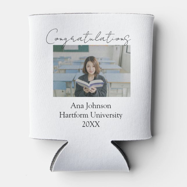 Enfriador De Latas Congratulations photo graduate name university yea (Anverso)