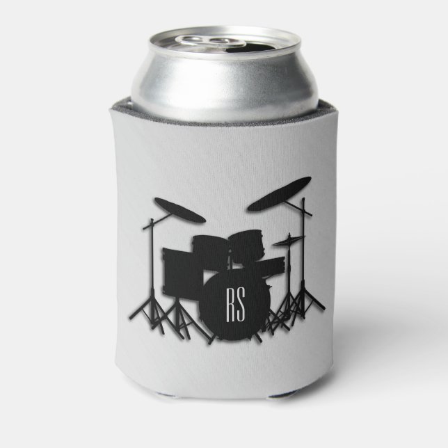 Enfriador De Latas Conjunto de tambores Monogram Silver (Reverso de la lata)