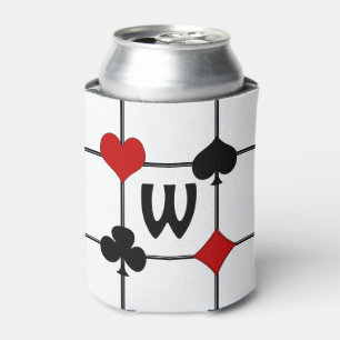 Enfriador De Latas Conjuntos de cartas de juego Art Deco v2 monograma