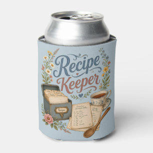 Enfriador De Latas Conservador de Recetas Florales Vintage Cottagecor