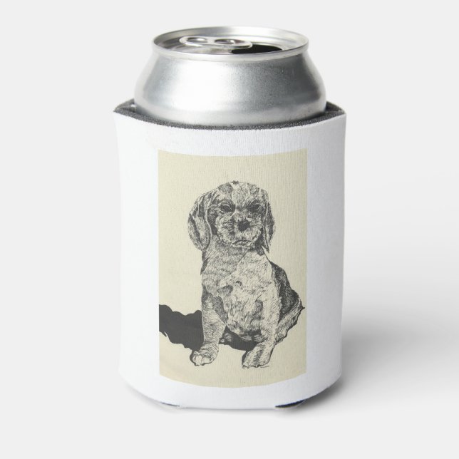 Enfriador De Latas Cooler Pen & Ink Cocker Spaniel (Reverso de la lata)
