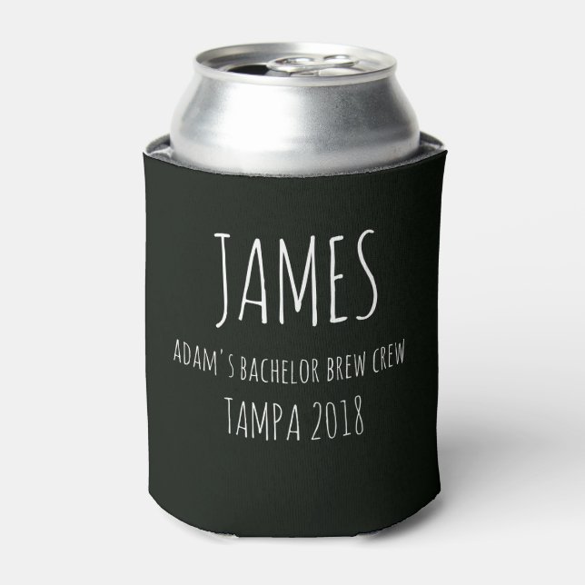 Enfriador De Latas Coolias personalizadas, Boda soltero refrigerador  (Lata Anverso)