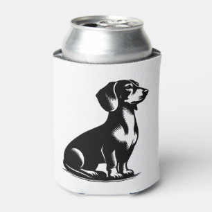 Enfriador De Latas Copia de dibujo de Dachshund vintage de perro de c
