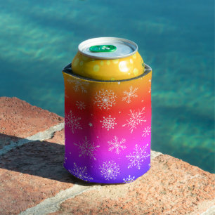 Enfriador De Latas Copos de nieve del arcoiris