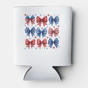 Enfriador De Latas Coquette Bandera Americana Coquette Bow 4 De Julio