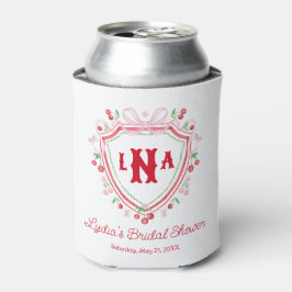 Enfriador De Latas Coquette Cherry Monogam Bridal Shower