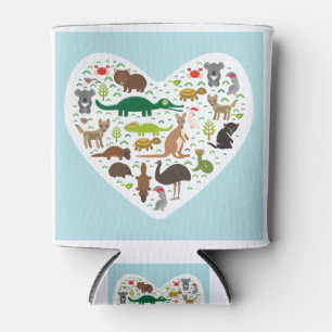 Enfriador De Latas Corazón animal australiano