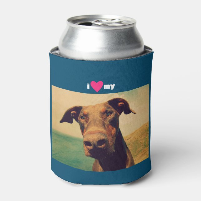 Enfriador De Latas Corazón Mi Doberman (Lata Anverso)