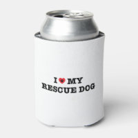 Corazón mi Refrigerador de bebidas de perro de res