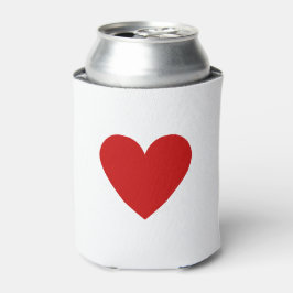Enfriador De Latas Corazón Rojo Moderno Simple Amor Minimalista Clási