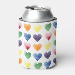 Enfriador De Latas Corazones arcoiris
