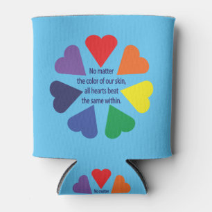 Enfriador De Latas Corazones arcoiris