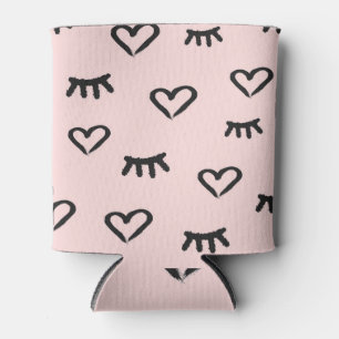 Enfriador De Latas Corazones y ojos: boceto de cosecha de cosecha de 