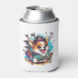 Enfriador De Latas Corgi Dog Pirate