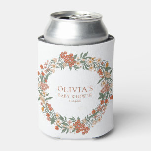 Enfriador De Latas Corona de flores silvestres de terracota para baby