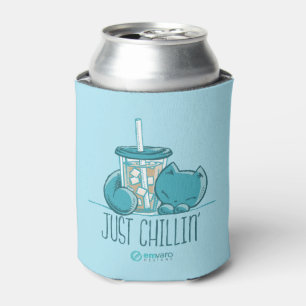 Enfriador De Latas Cosas rojas: solo chillin' (azul)