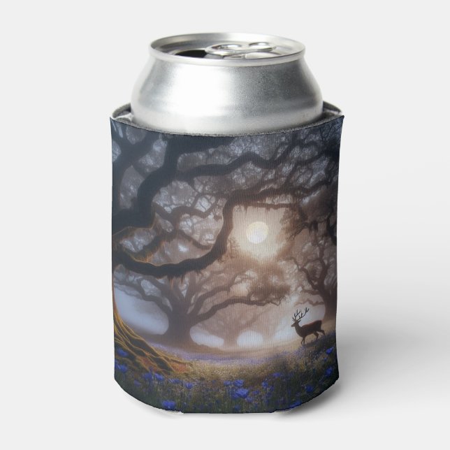 Enfriador De Latas Cosecha lunar - venado (Lata Anverso)