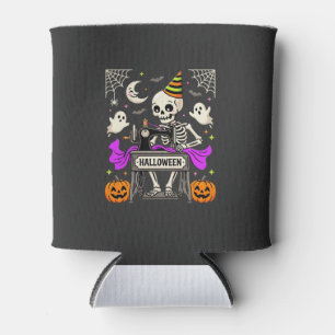 Enfriador De Latas Costura de Halloween Esqueleto Espeluznante Fantas