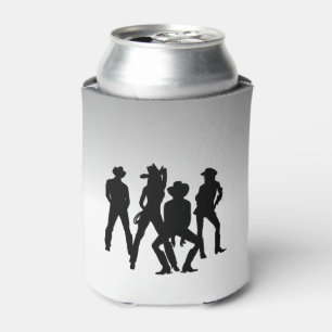 Enfriador De Latas Country Western Fun Black and White