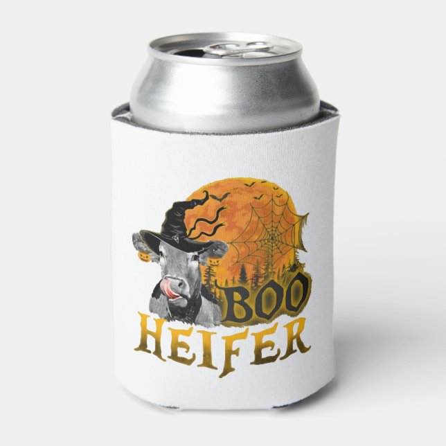 Enfriador De Latas Cow Halloween (Lata Anverso)