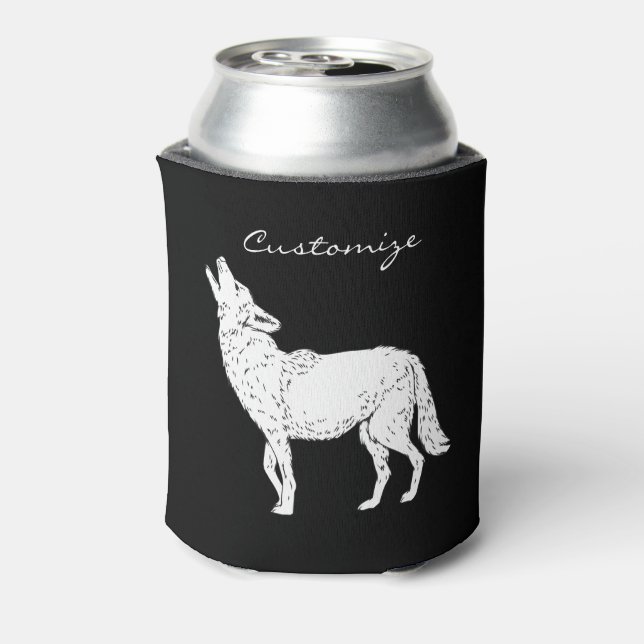Enfriador De Latas Coyote Howling Thunder_Cove (Reverso de la lata)
