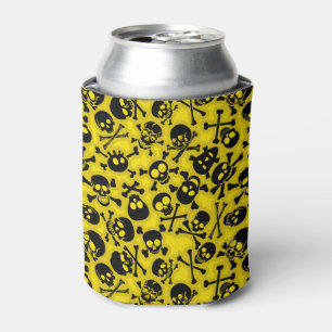 Enfriador De Latas Cráneo y modelo de la bandera pirata