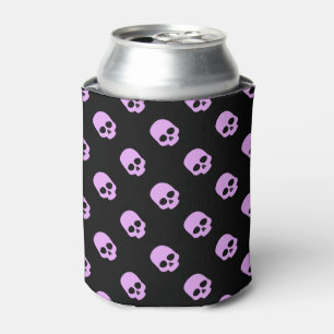Enfriador De Latas Cráneos lindos del rosa del gótico