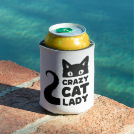 Enfriador De Latas Crazy Cat Lady Beer/Bebe Cooler/Koozie