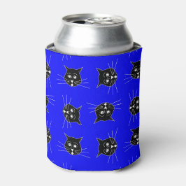 Enfriador De Latas Crazy Gats sobre fondo azul en Refrigerador de beb