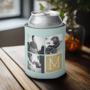Enfriador De Latas Crear su propio monograma de Collage de fotos Boda