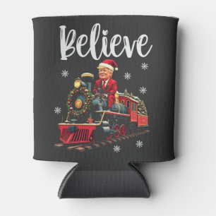 Enfriador De Latas Cree que Trump monta un tren en Santa Navidades