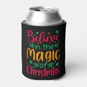 Enfriador De Latas Creer en la magia de los Navidades Feliz Navidad
