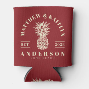 Enfriador De Latas Cresta de Boda de Piña Tropical de Arándano Profun