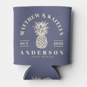 Enfriador De Latas Cresta de Boda Lavanda Brisa Tropical Piña