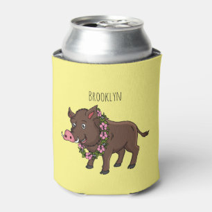 Enfriador De Latas Cría de jabalí y flores de personalizado