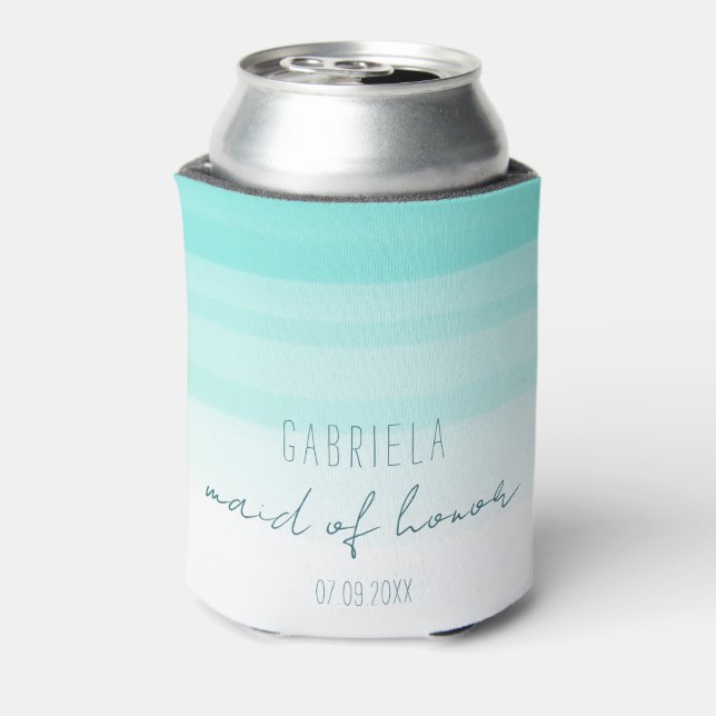 Enfriador De Latas Criada de honor del personalizado de menta de grad (Reverso de la lata)