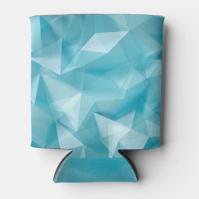 Enfriador De Latas Cristales azul turquesa Triángulos fondo (Anverso)