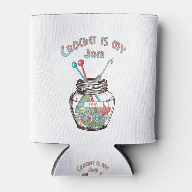 Enfriador De Latas Crochet es mi Jam (Anverso)
