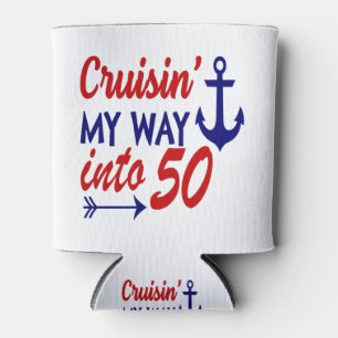 Enfriador De Latas Crucero de cumpleaños número 50
