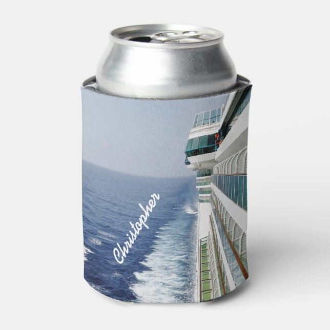 Enfriador De Latas Cruceros en fila de balcón personalizados (Lata Anverso)