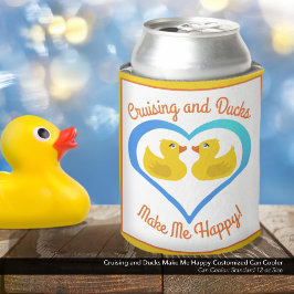 Enfriador De Latas Cruising y patos me hacen feliz personalizado
