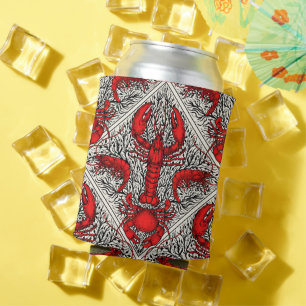 Enfriador De Latas Crustáceo en rojo, negro y marfil