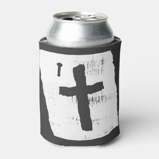 Enfriador De Latas Cruz Cristiana Grungy (Lata Anverso)