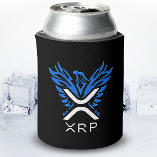 Enfriador De Latas Cryptocurrency XRP Logotipo de criptografía Blue R