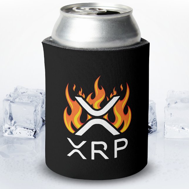 Enfriador De Latas Cryptocurrency XRP Naranja De Cripto Incendia Fueg (Subido por el creador)