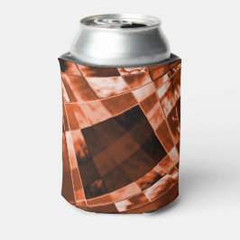 Enfriador De Latas Cuadrado y rectángulos inclinados rojizos