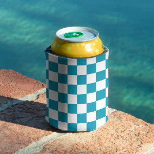 Enfriador De Latas Cuadros turquesa oscuro